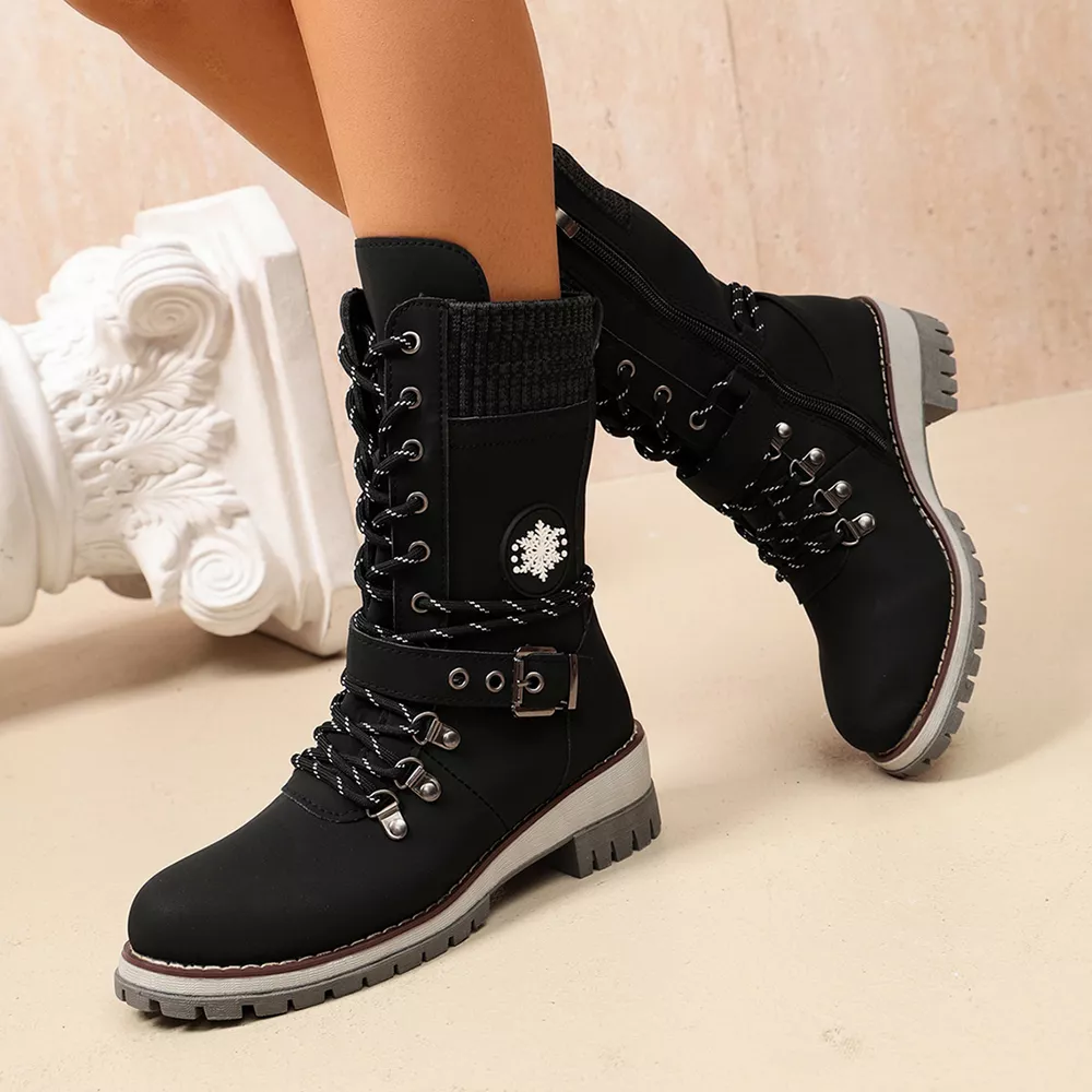 Round Toe Lace Up Boots, image 10