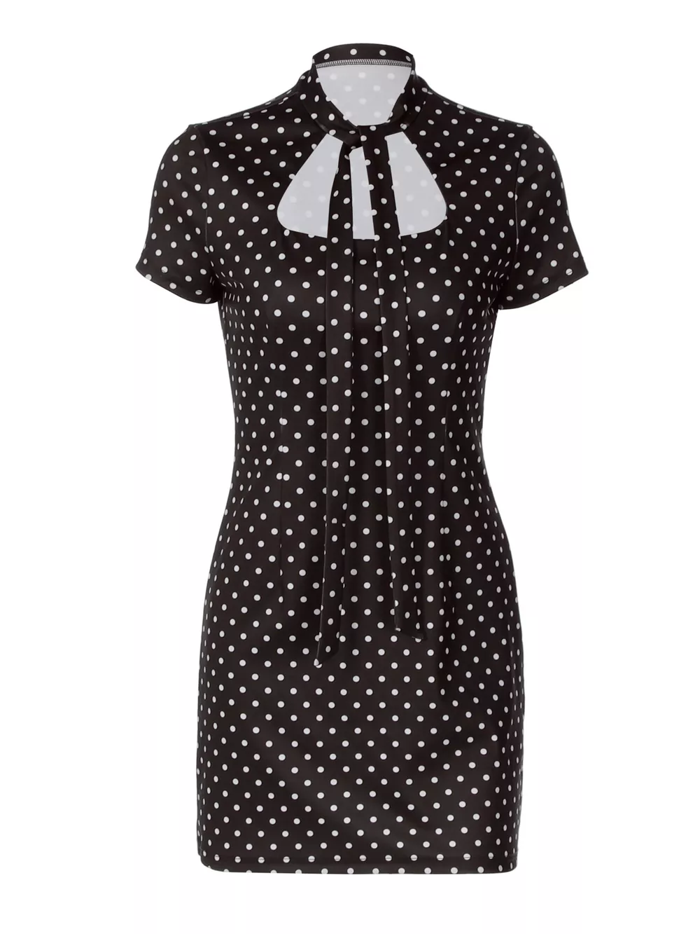 Polka Dot Cut-Out Front Mini Dress, image 10