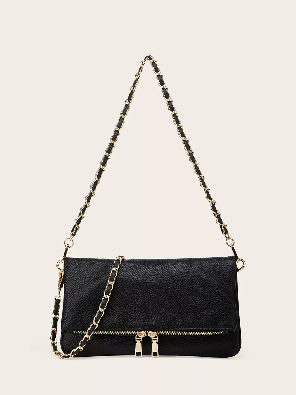 PU Leather Chain Strap Shoulder Bag