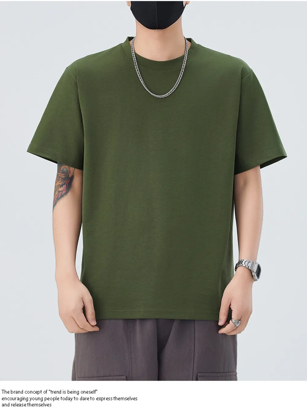 Men's Full Size Round Neck Short Sleeve T-Shirt Plus Size, image 16
