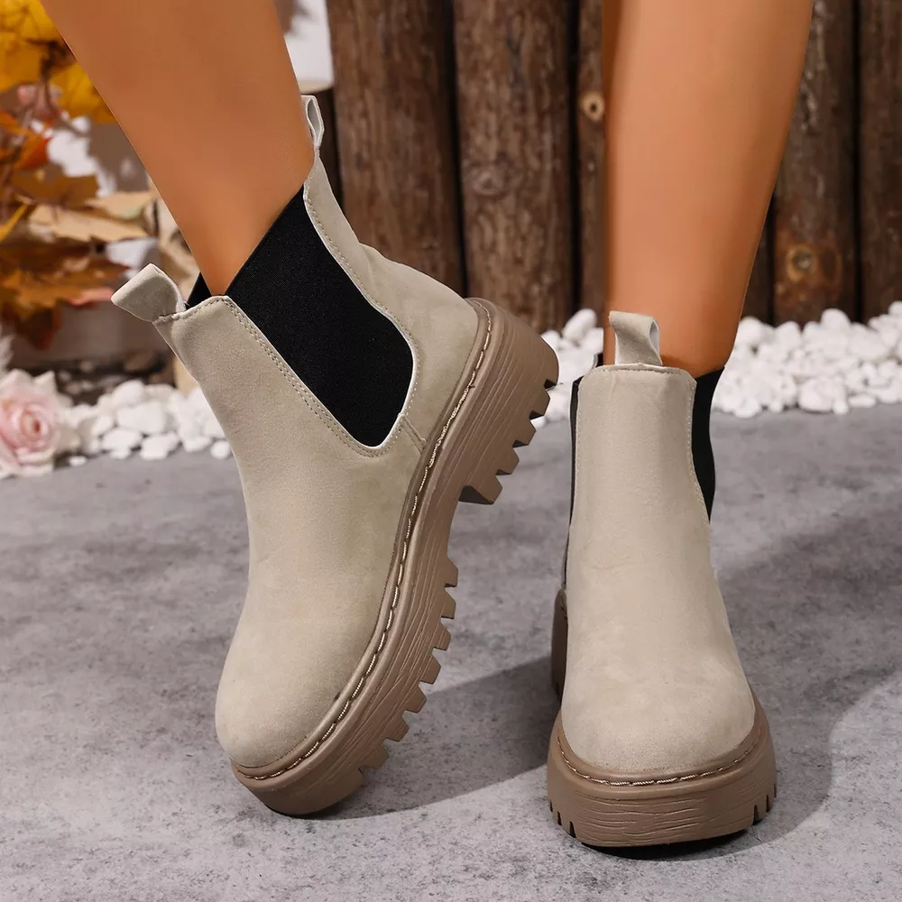 Round Toe Platform Boots, image 6
