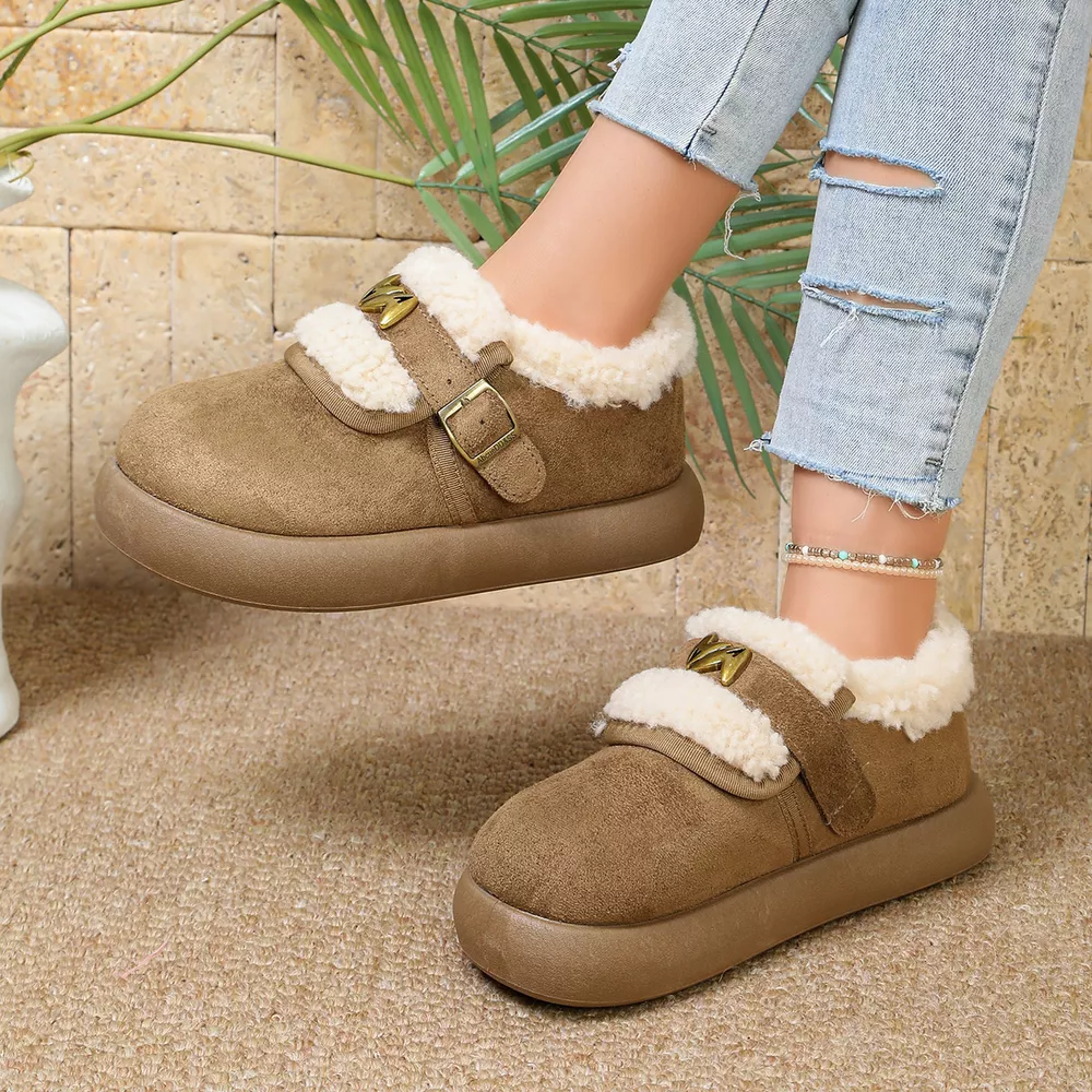 Round Toe Platform Ankle Boots