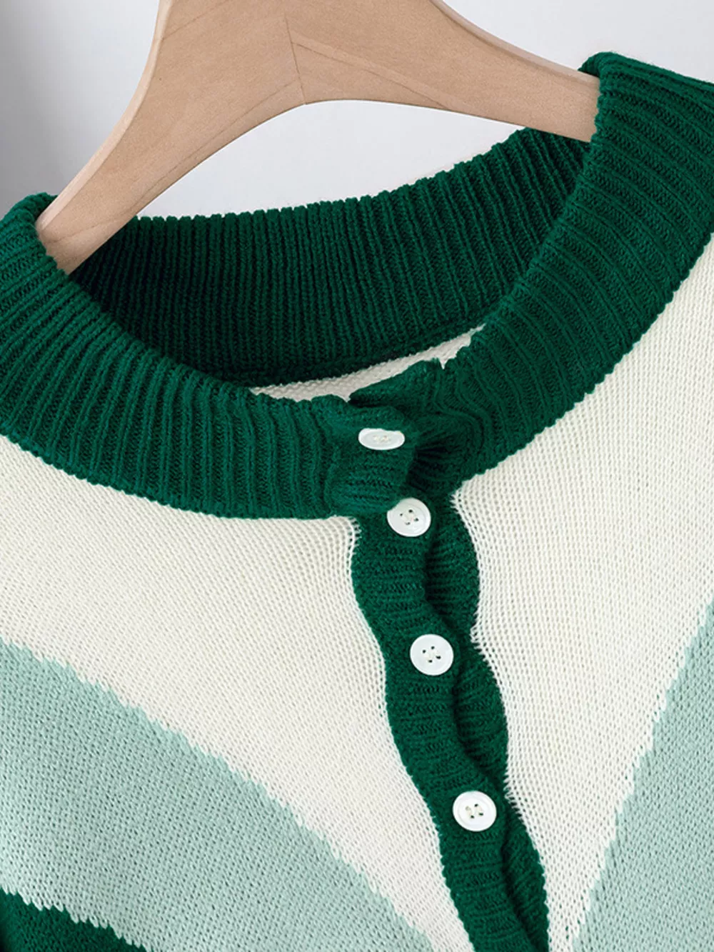 Color Block Button Detail Sweater, image 4