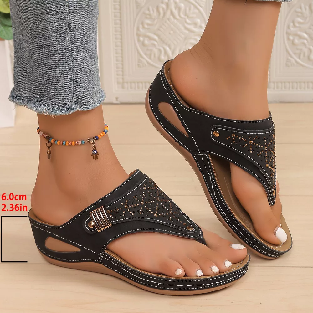 Toe Post Wedge Sandals, image 35