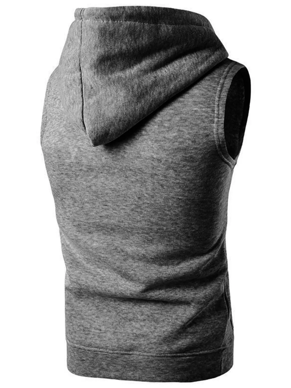 Men's Drawstring Hooded Tank, image 6