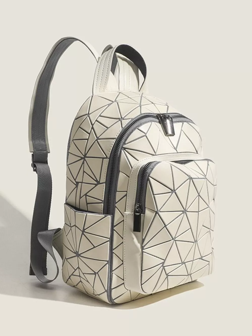 Geometric Lattice Pattern Fashion Backpack Bag, image 9