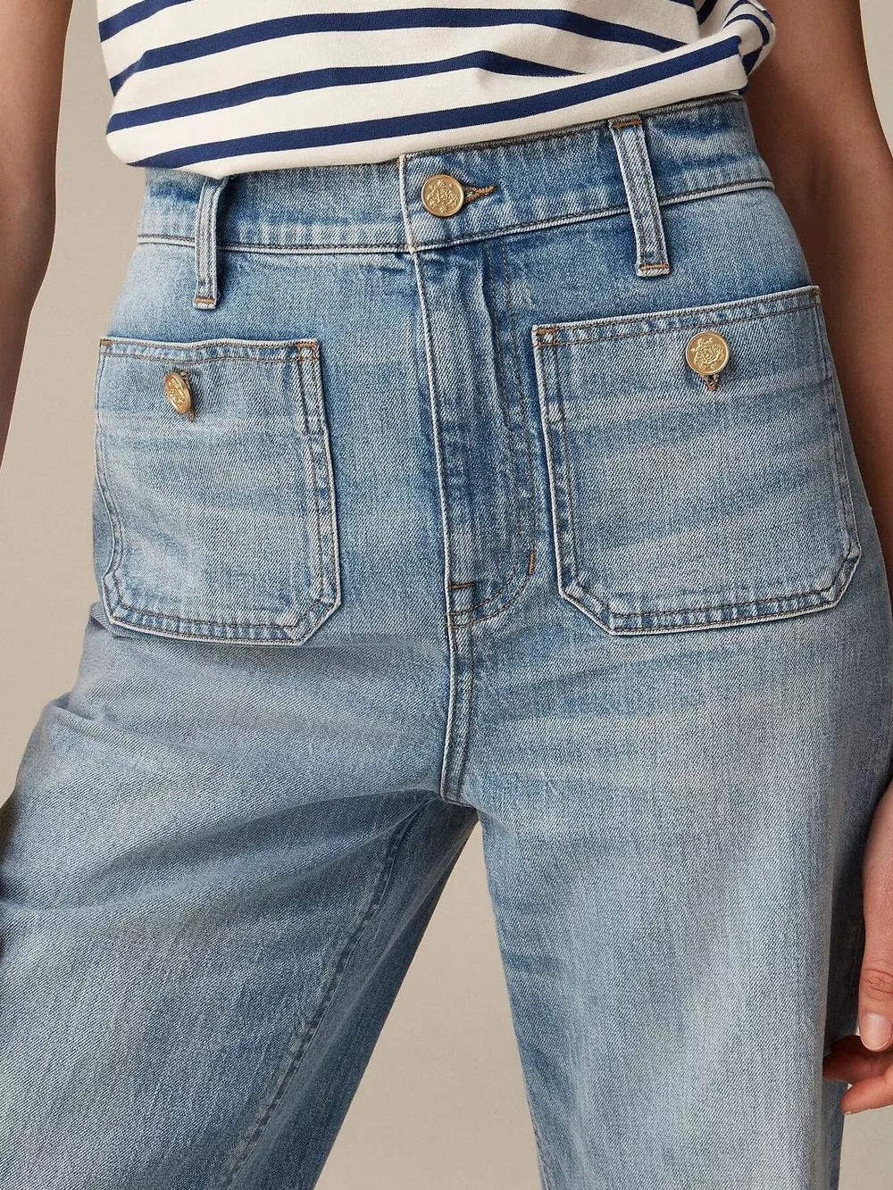 High-Waisted Jeans with Pockets, image 5