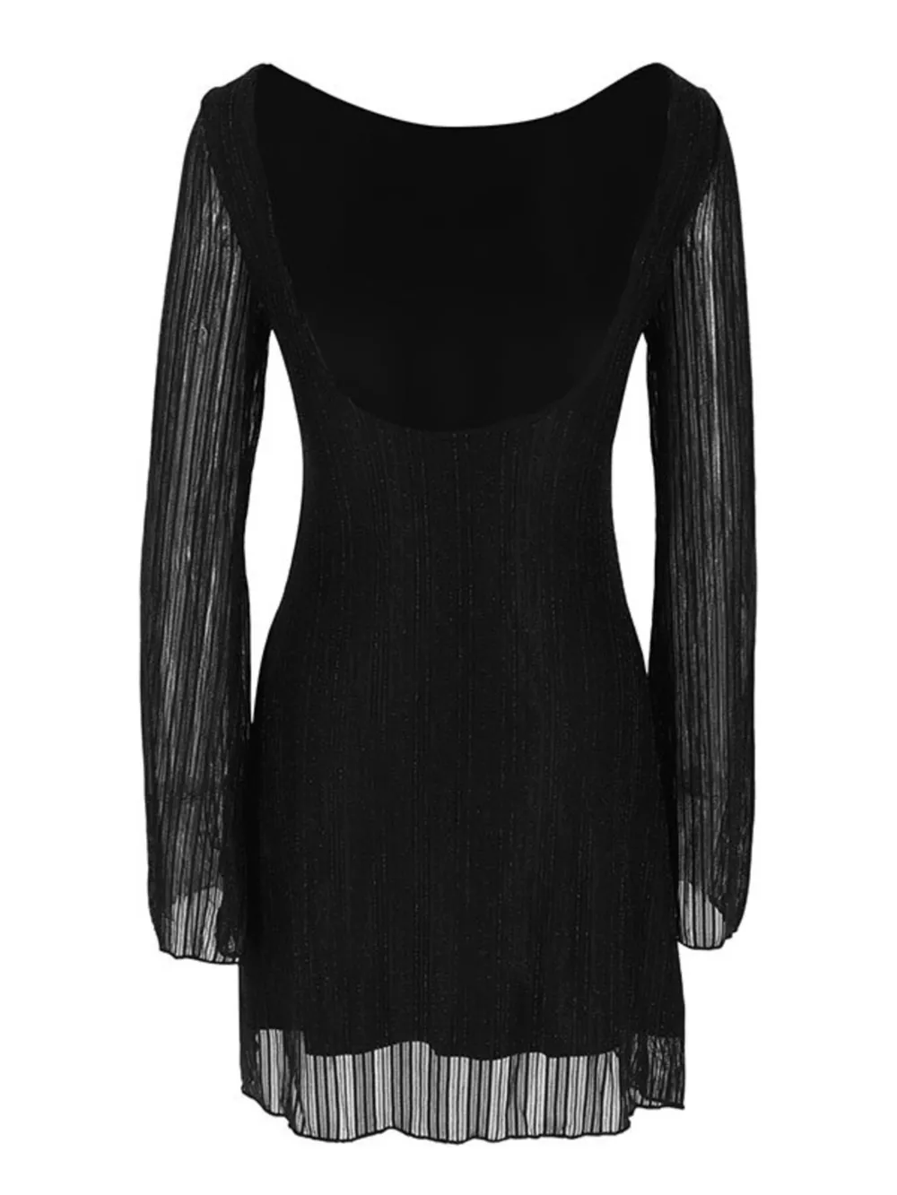 Backless Long Sleeve Mini Dress, image 6