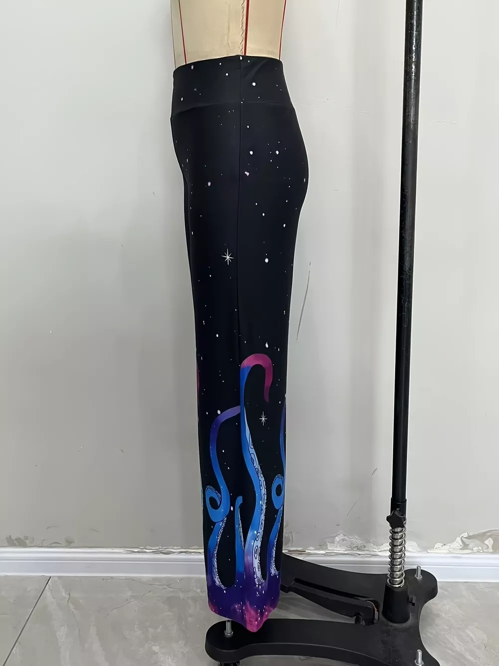 Galaxy Print Flare Pants, image 5