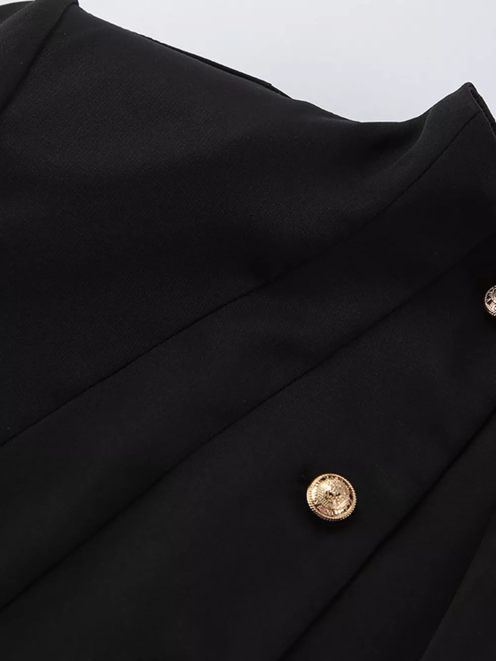 Elegant Stand Collar Blazer and Mini Skirt Set, image 14