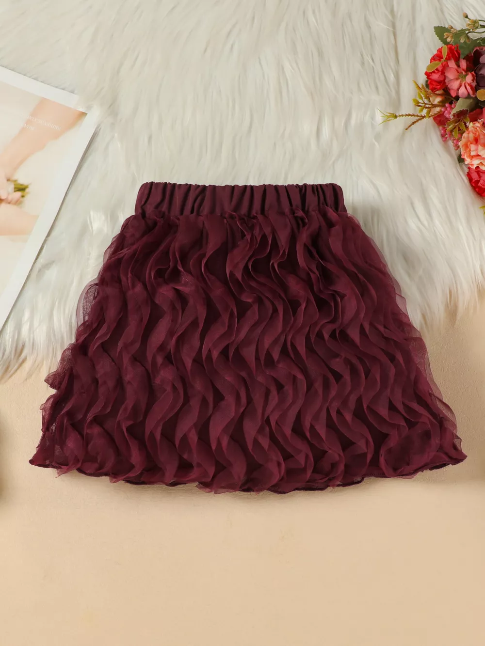 Children's Pearl Bowknot Top and Skirt Set, image 15