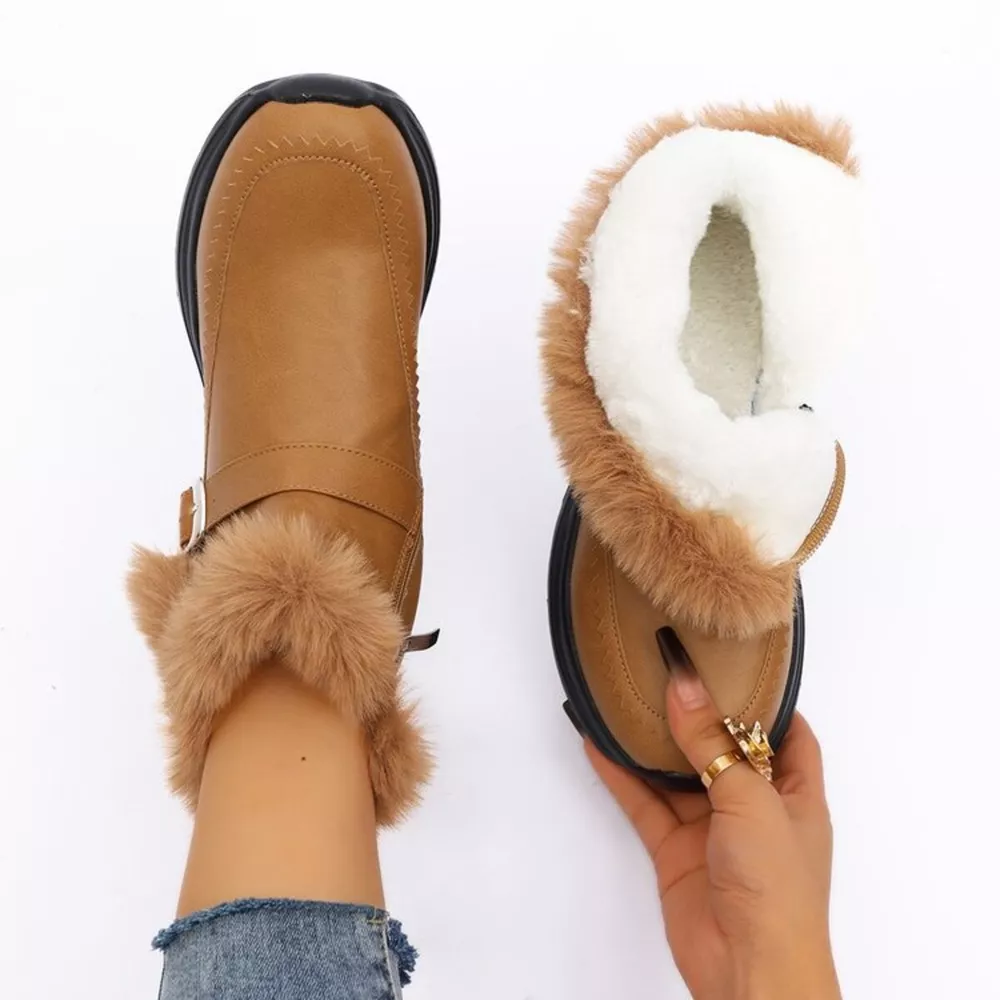 Faux Fur Buckle Boots, image 10