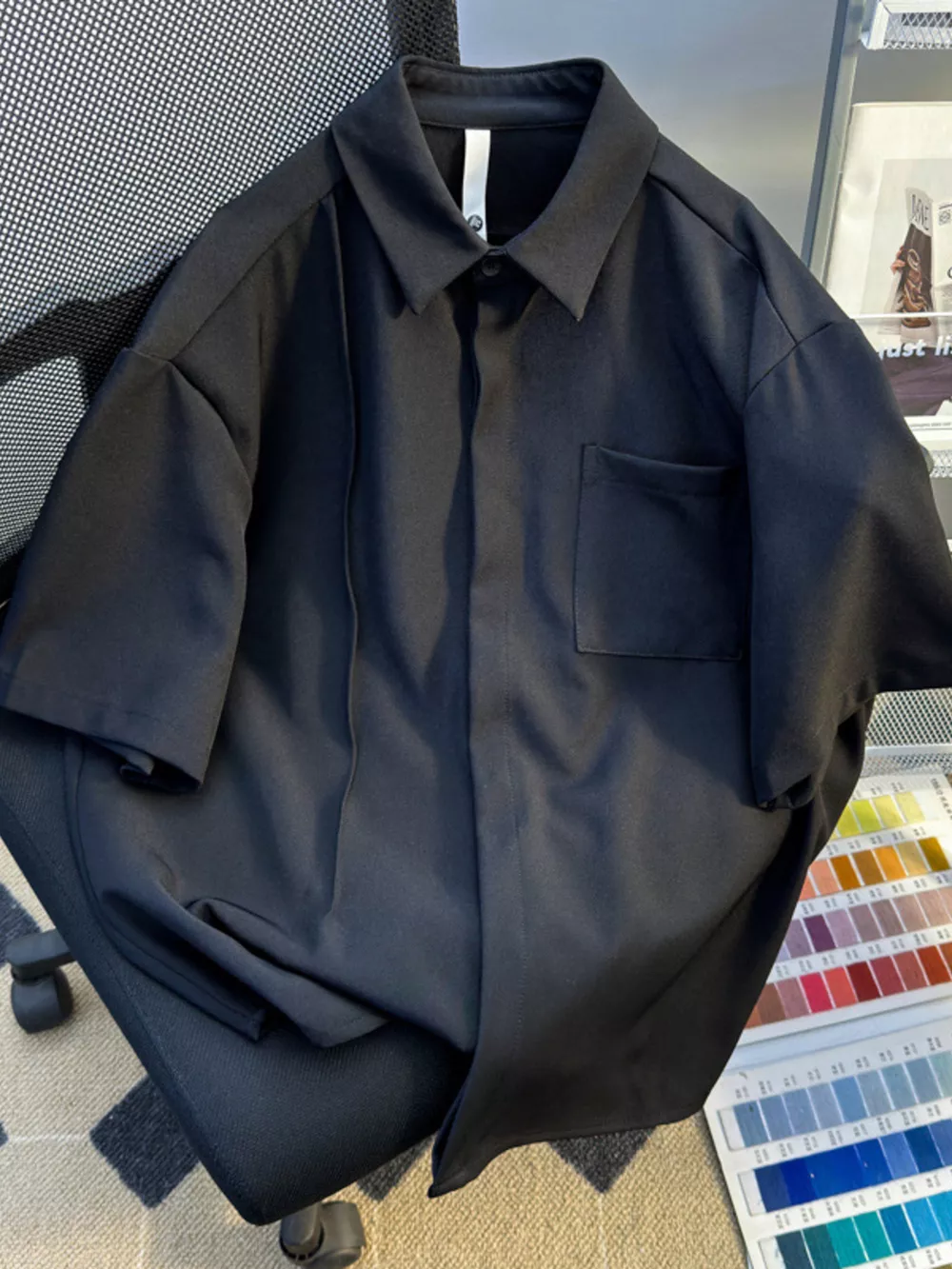Men's Plus Size Button Up Long Sleeve Shirt, image 3