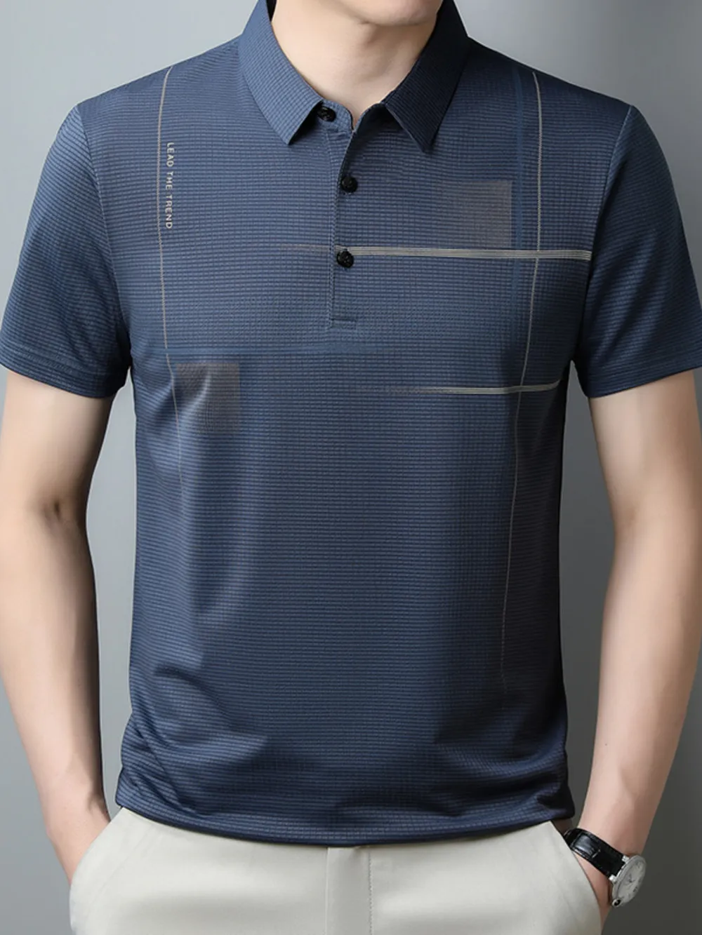Men's Plus Size Quick-Dry Short Sleeve Polo Shirt