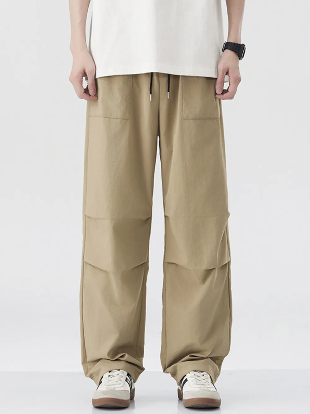Men's Drawstring Wide Leg Pants, image 5