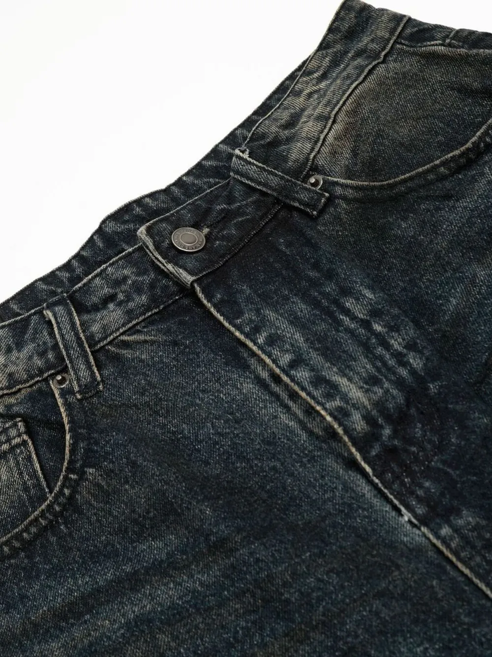 Men's Vintage Wash Wide Leg Capris Jeans, image 12