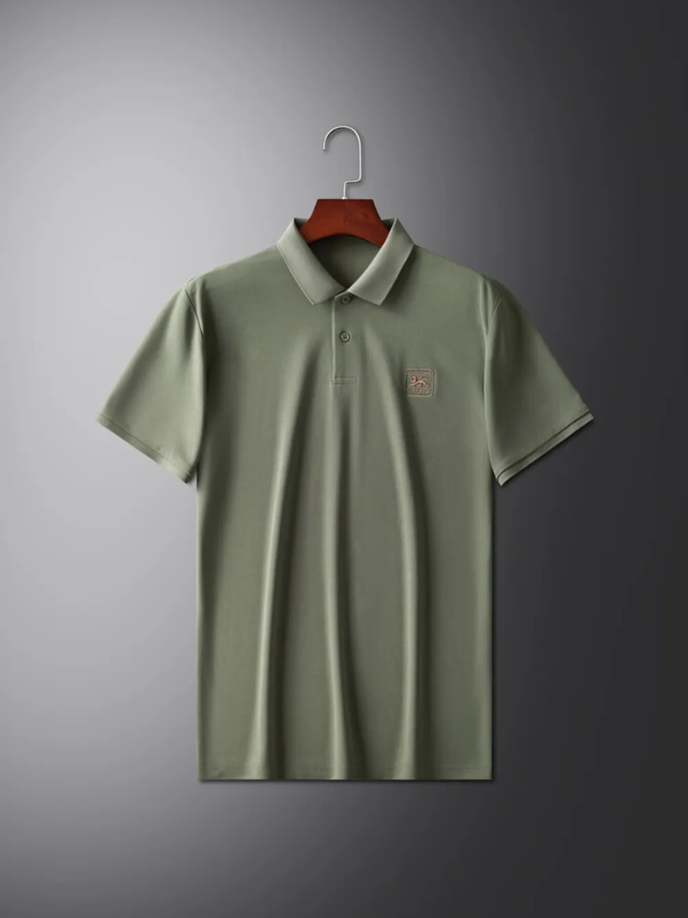 Men's Plus Size Breathable Short Sleeve Polo, image 2