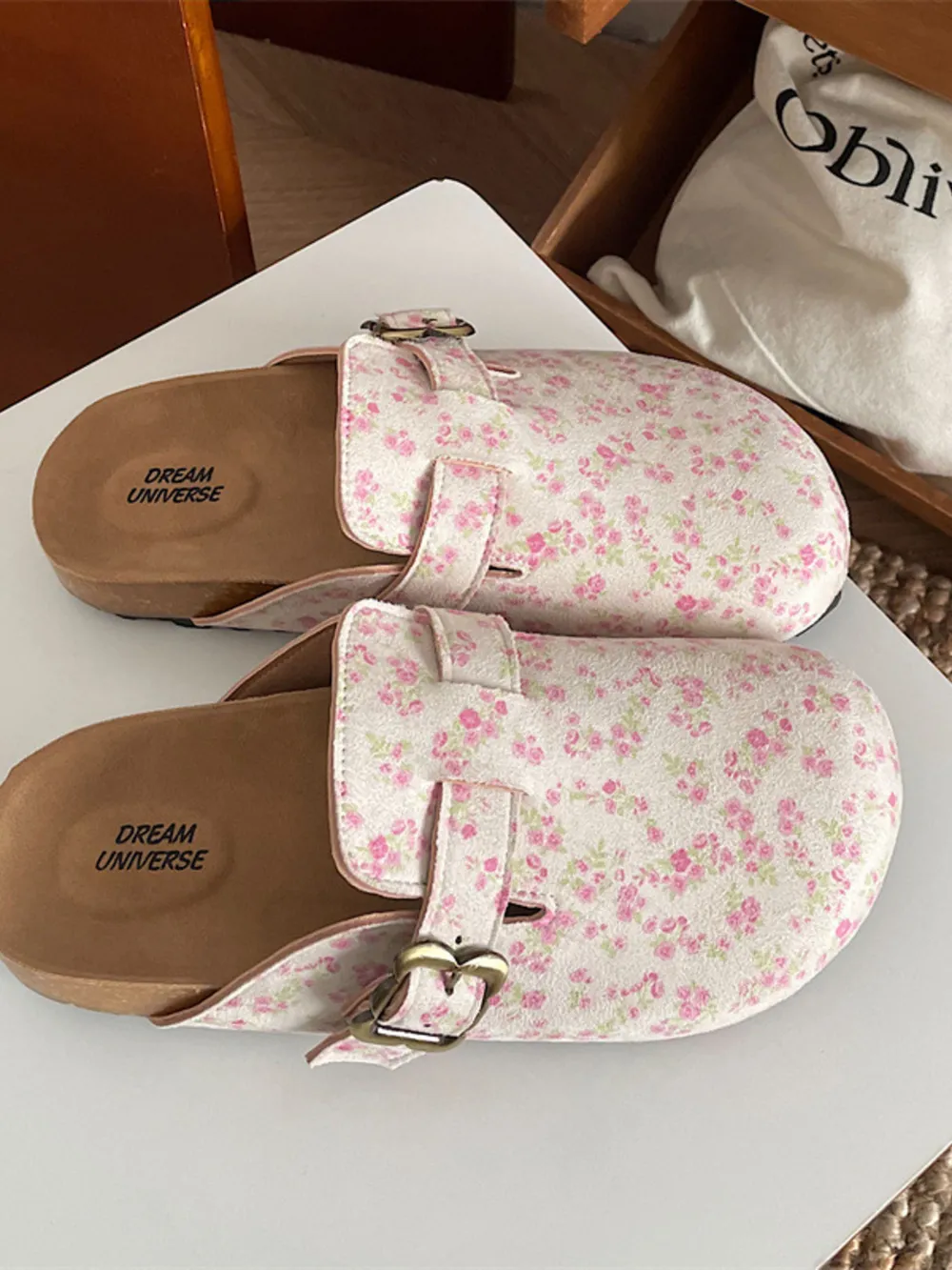 Floral Pattern Round Toe Slip-Ons, image 7