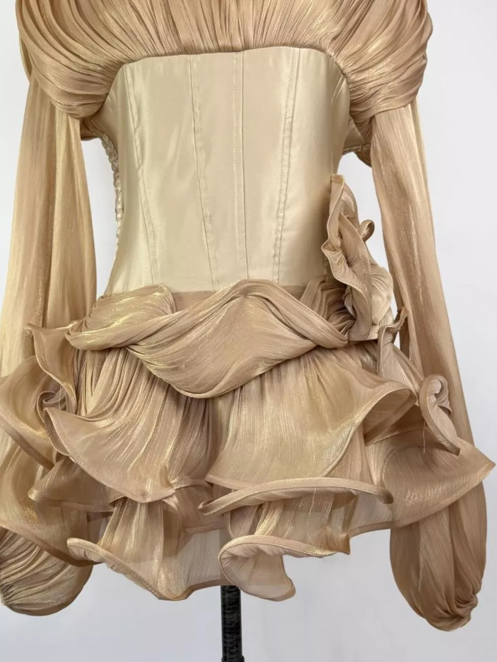 Ruffled Long Sleeve Mini Dress, image 15