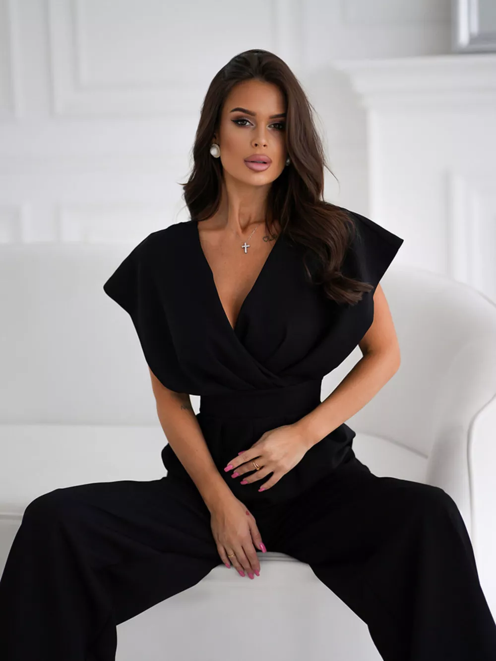 Surplice Wide Leg Jumpsuit, image 13
