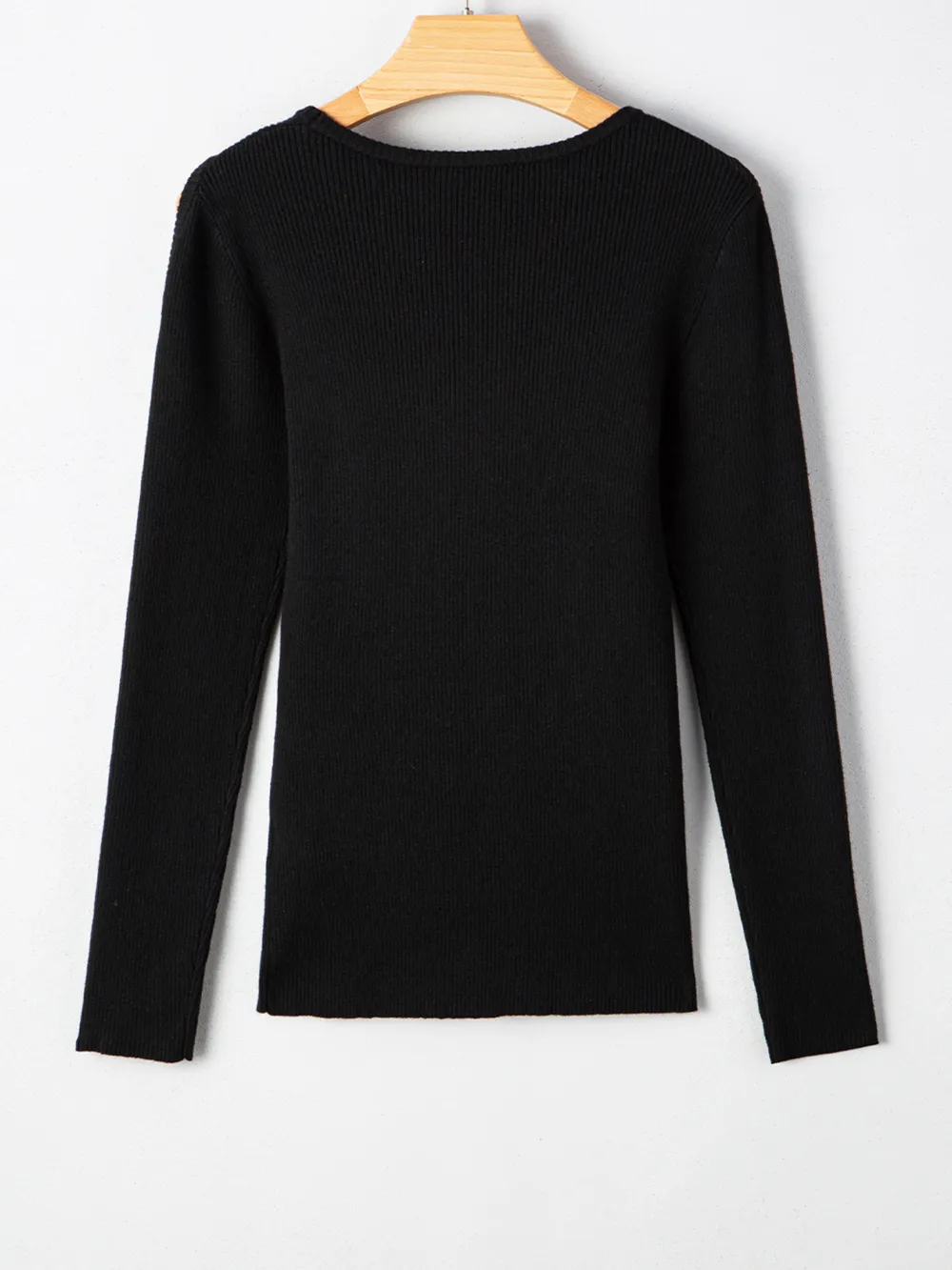 Ribbed Knit Cold Shoulder Sweater, image 10
