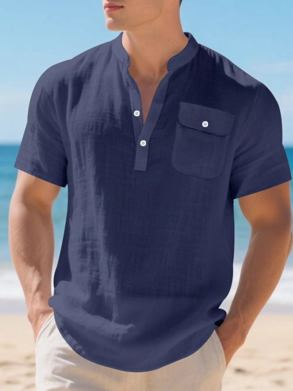 Men's Full Size Casual Short Sleeve Shirt Plus Size, image 16