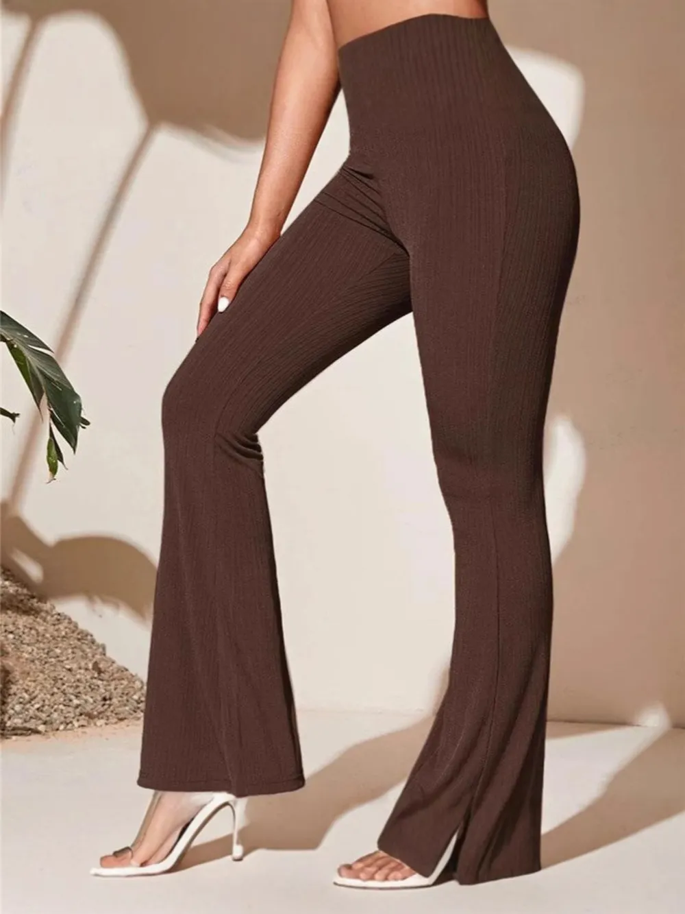 Full Size High-Waist Flare Active Pants Plus Size, image 15