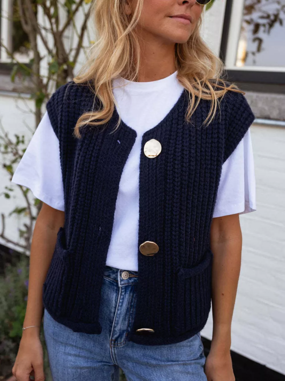 Button-Down Sweater Vest