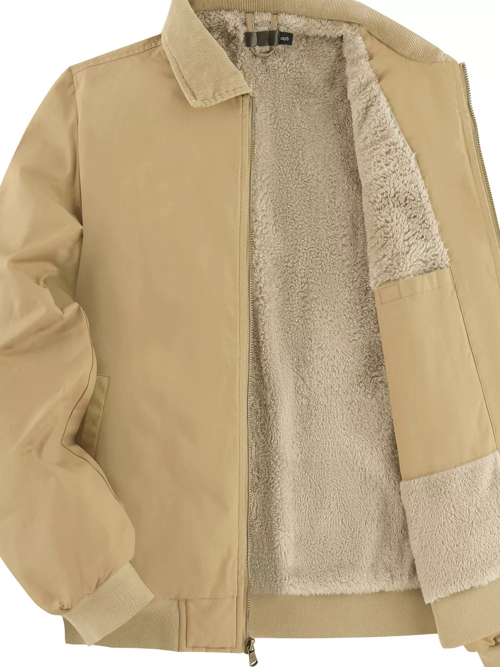 Men's Sherpa Lined Zip Up Jacket, image 5