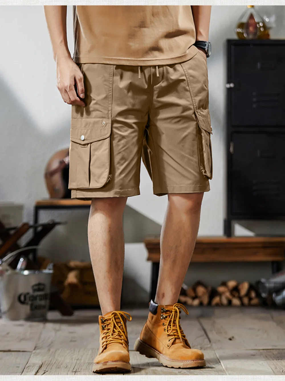 Men's Plus Size Loose Fit Cargo Shorts, image 14