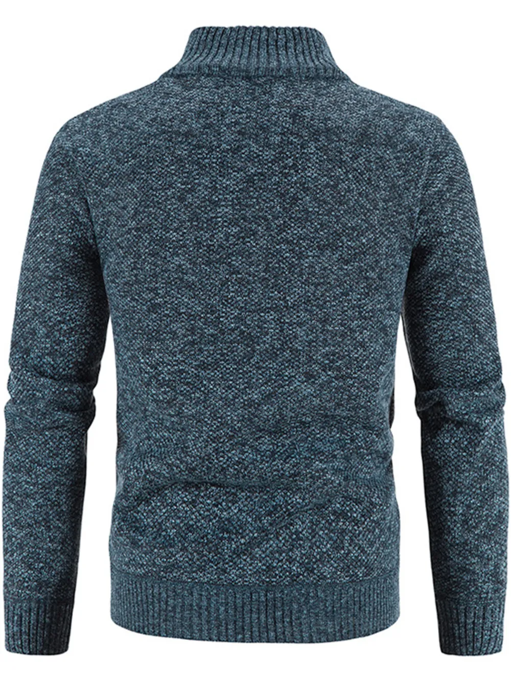 Men's Plus Size Zip-Up Sweater Cardigan with Stand Collar, image 10