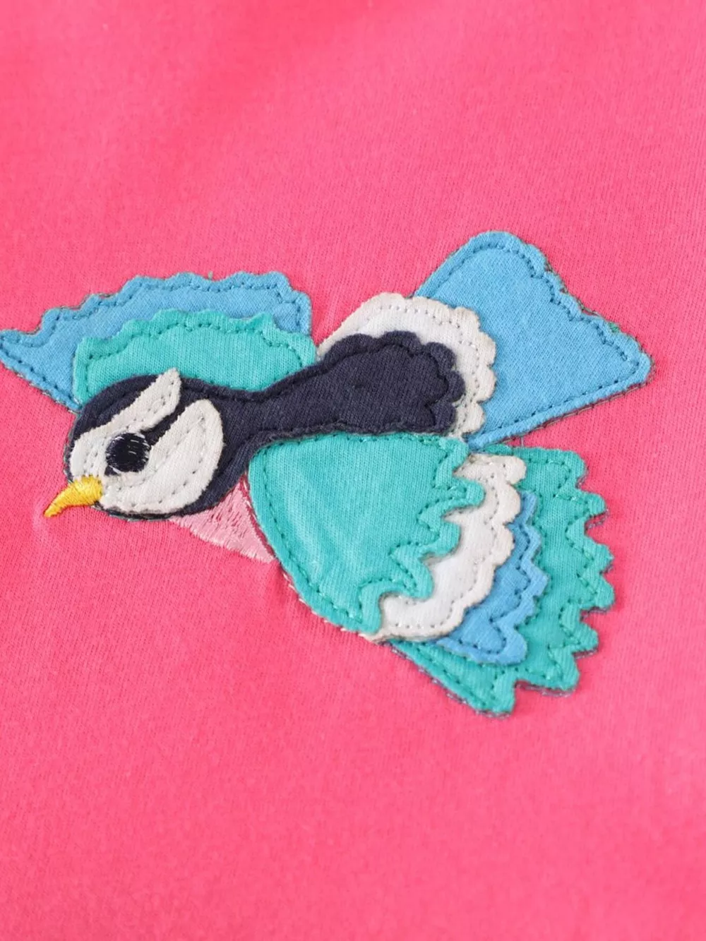 Children's Bird Applique Pocket Ruffle Sleeve Dress, image 13
