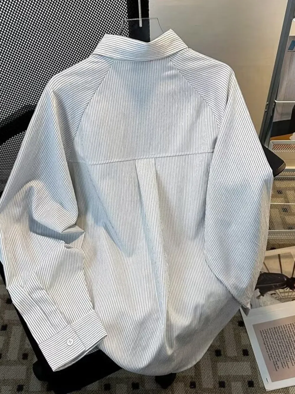Men's Color Block Striped Long Sleeve Shirt, image 3