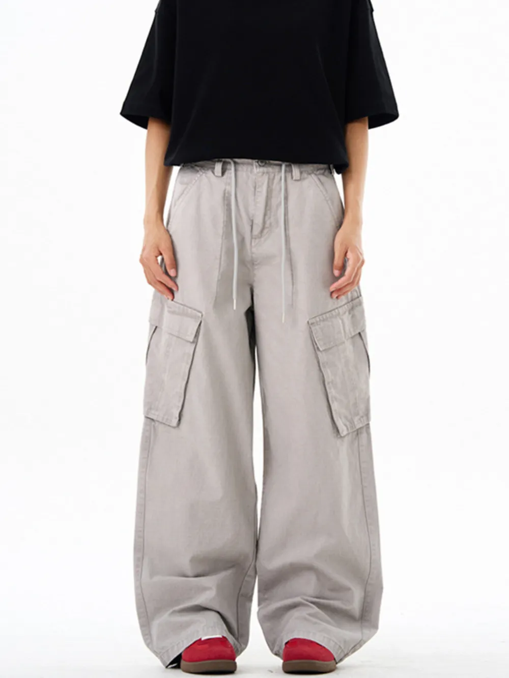 Men's Wide Leg Cargo Pants, image 2