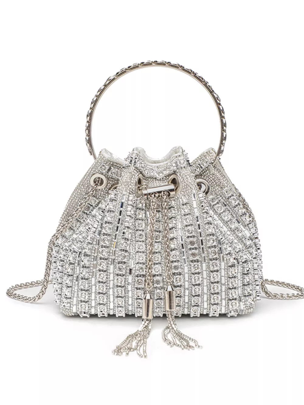 Rhinestone Embellished Bucket Crossbody Bag, image 2