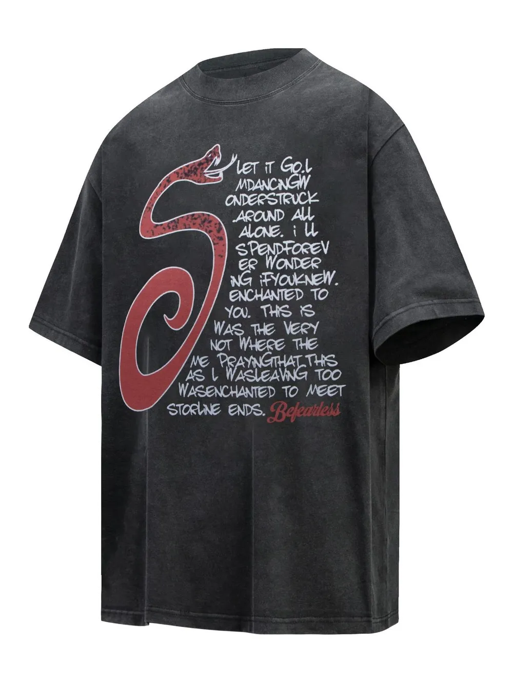 Men's Letter Round Neck Short Sleeve T-Shirt, image 3
