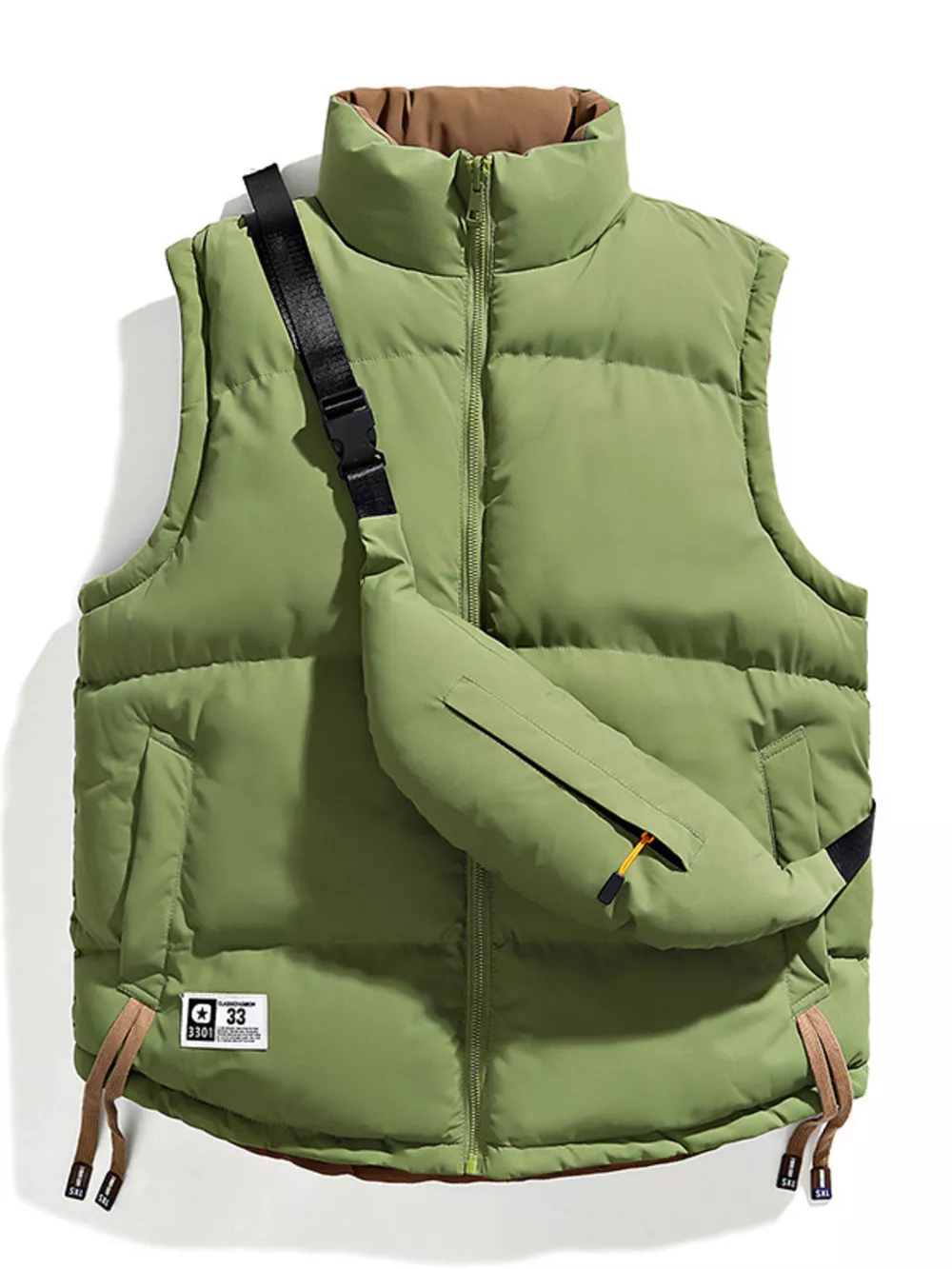 Men's Plus Size Sleeveless Padded Puffer Vest, image 5