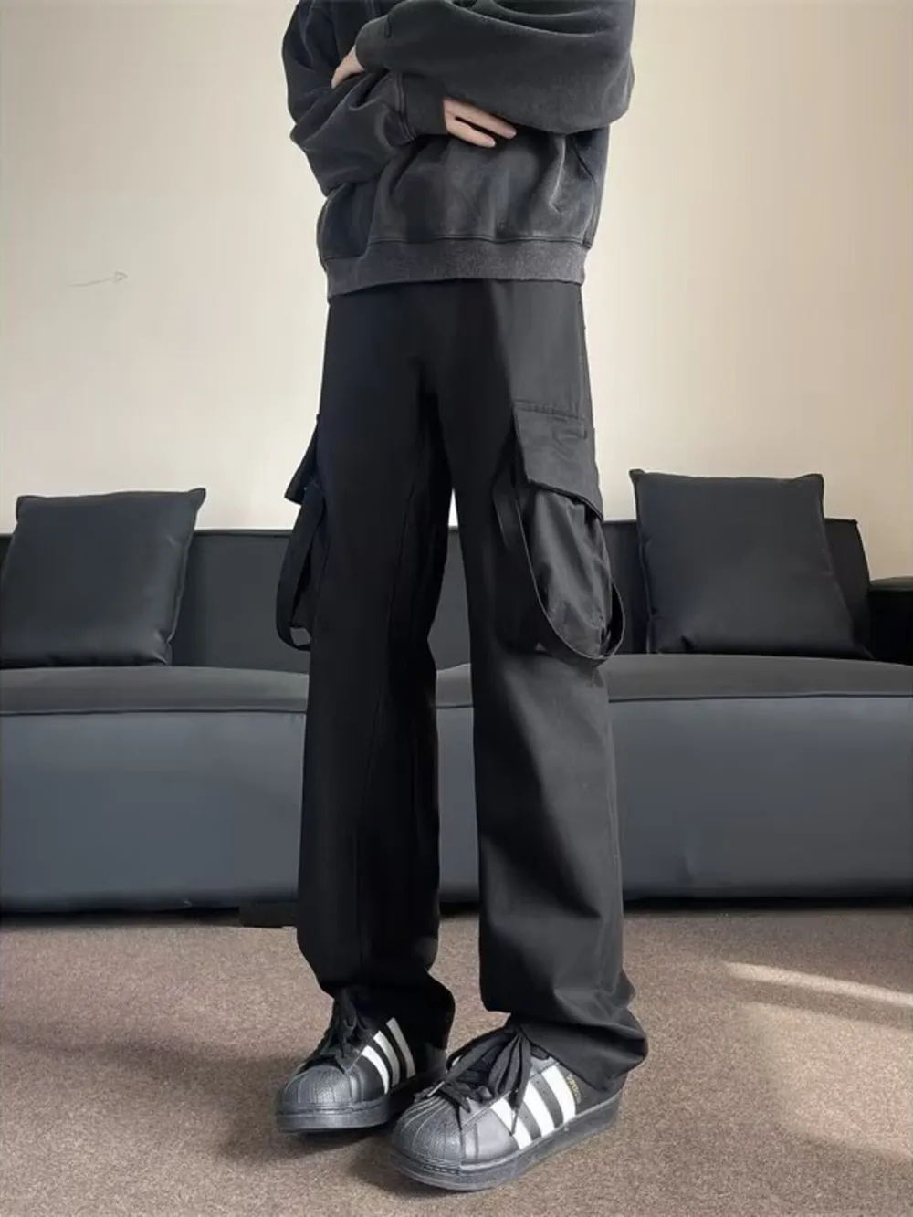 Men's Plus Size Loose Fit Cargo Pants, image 5