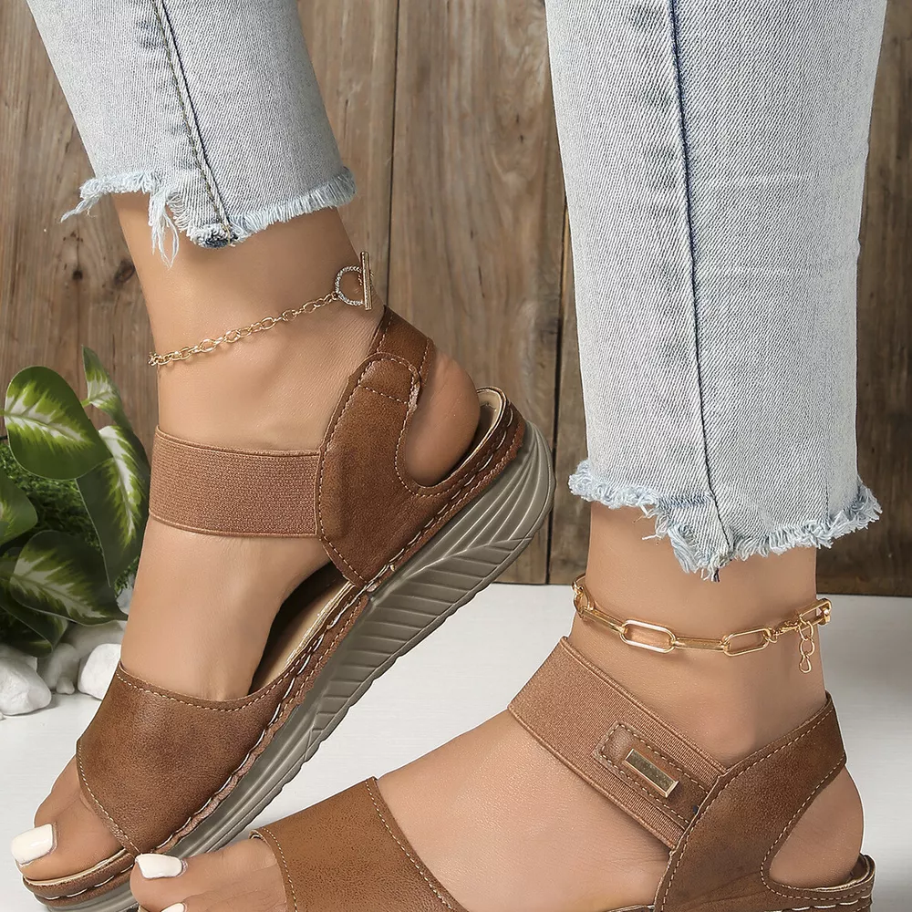 Open Toe Wedge Sandals, image 5
