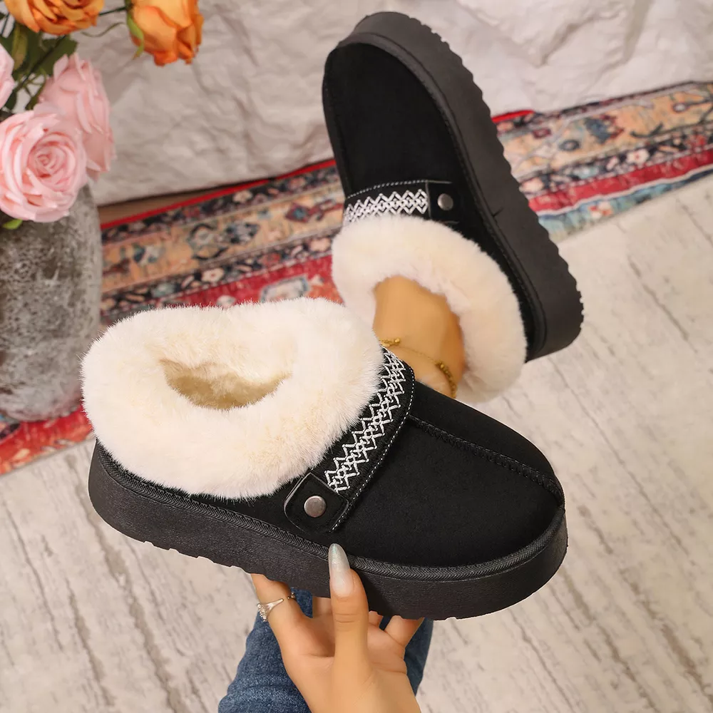 Platform Faux Fur Lined Suede Slip-On Boots, image 3
