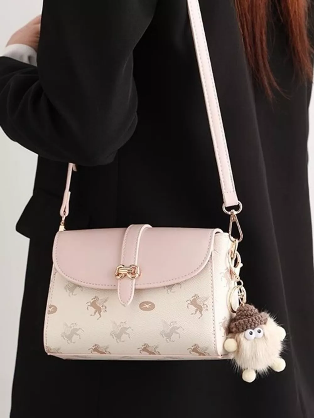 Pegasus Print Flap Crossbody Bag, image 2
