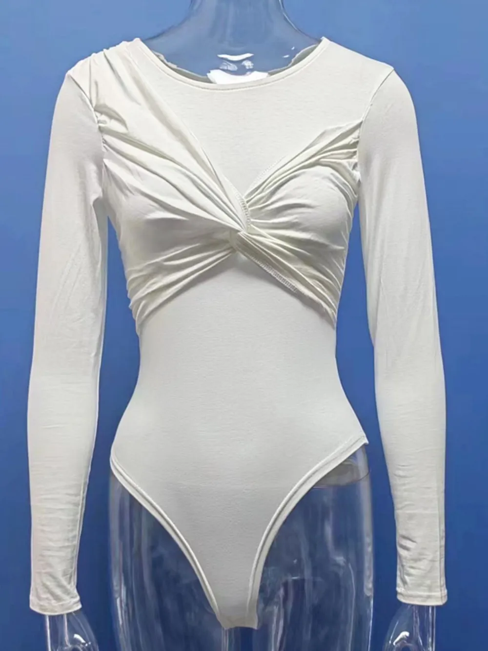 Twist Front Long Sleeve Bodysuit, image 8