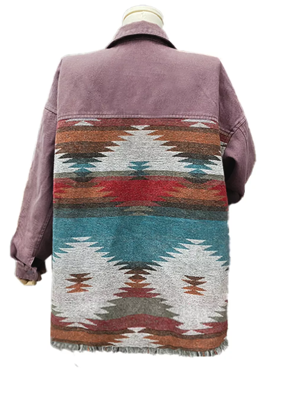 Aztec Print Button Up Jacket, image 10