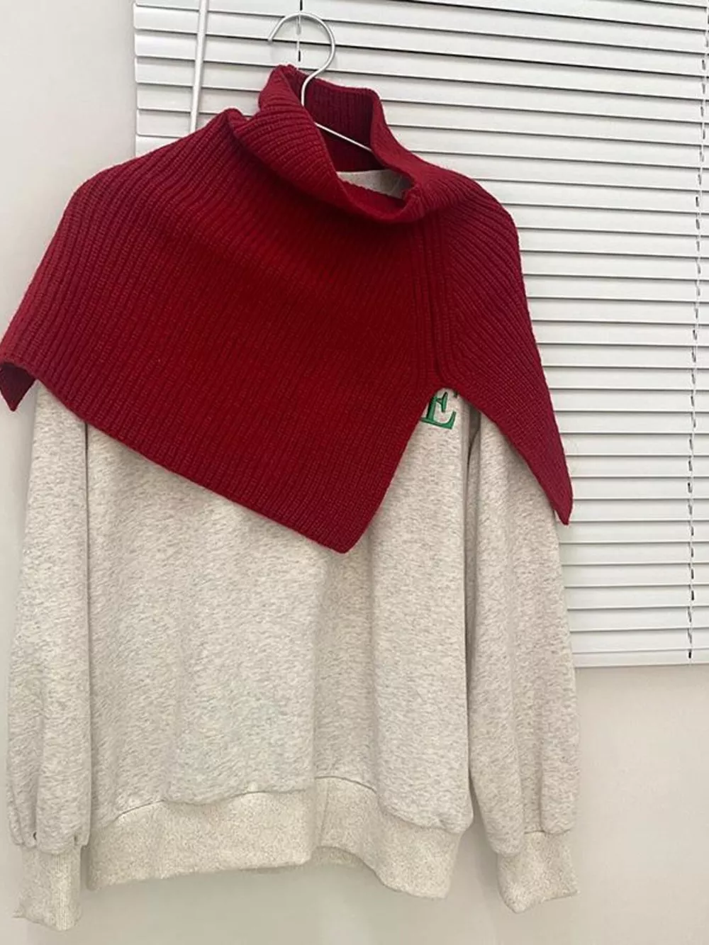 Chunky Knit Slit Scarf, image 3
