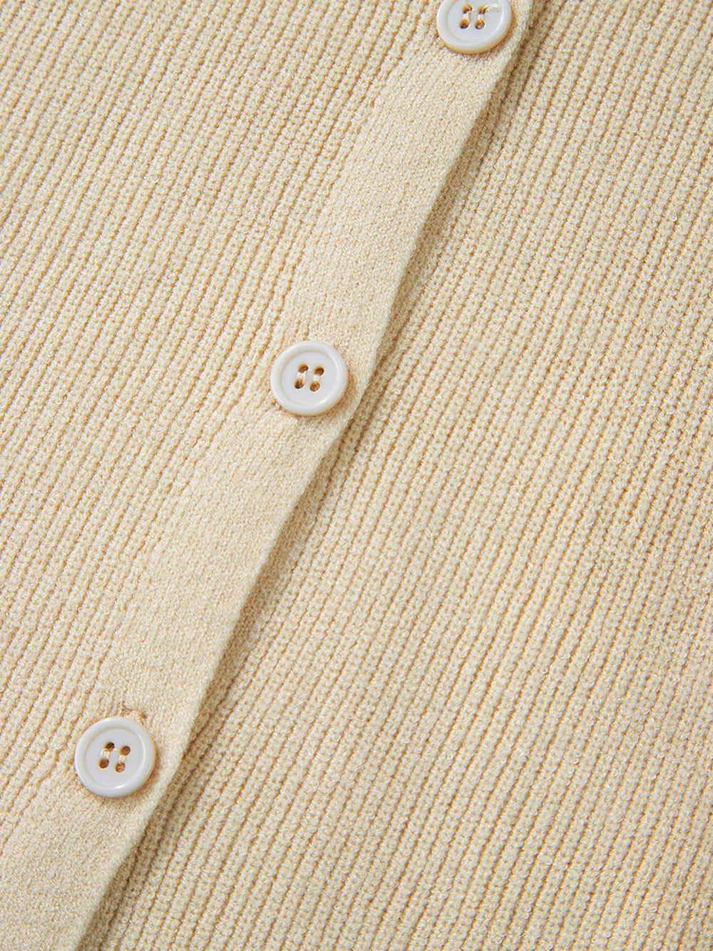Ribbed Knit Button Front V Neck Cardigan, image 20