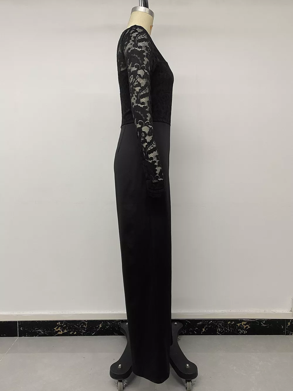 Lace Long Sleeve Wide-Leg Jumpsuit, image 9