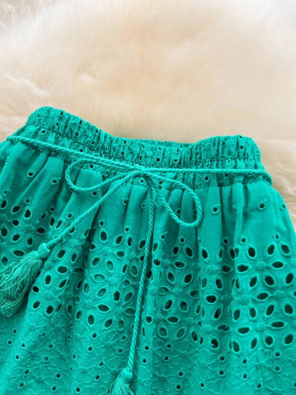 Eyelet Tiered Maxi Skirt, image 5