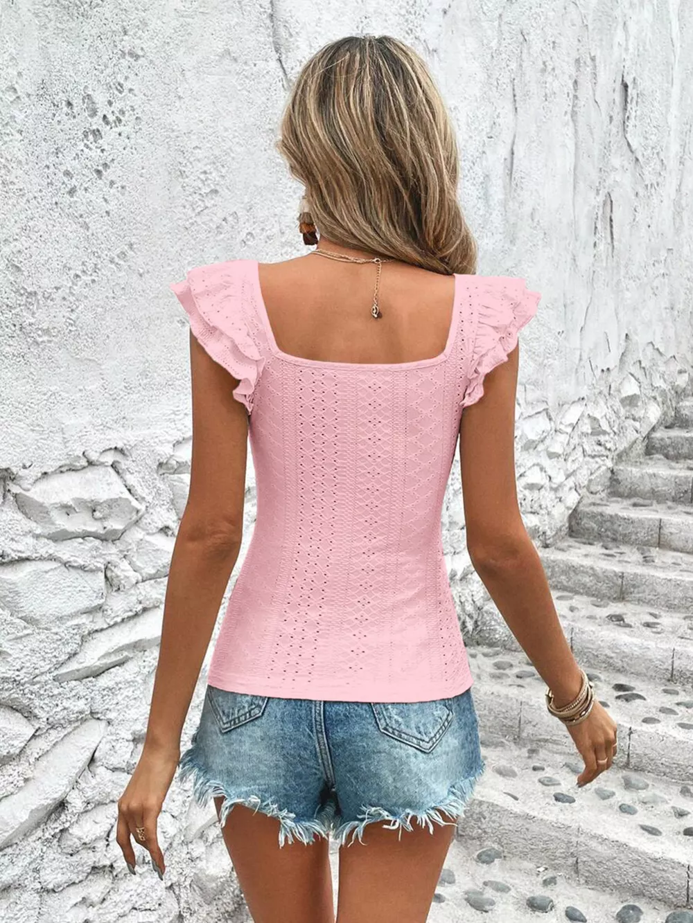 Square Neck Ruffle Sleeve Top, image 12