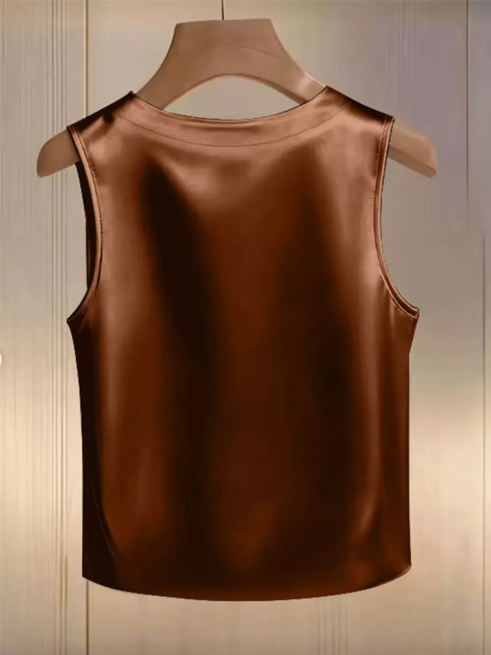 Pearl Embellished Satin Tank Top, image 4