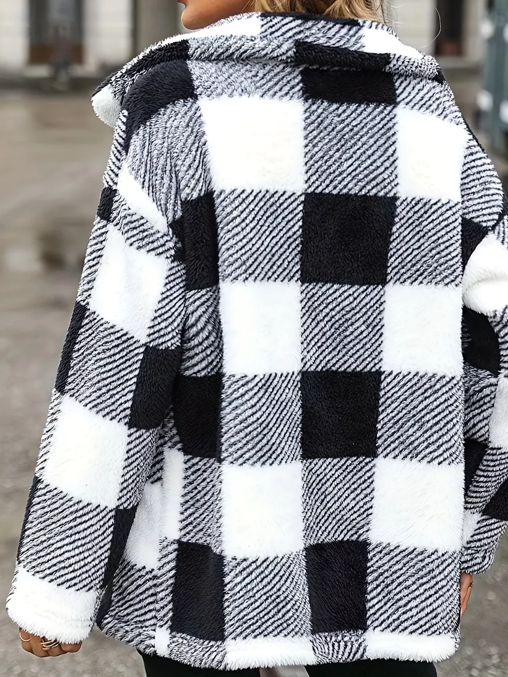 Plaid Sherpa Button-Down Outerwear, image 6